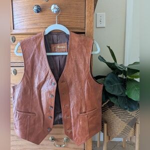 Marquise Chocolate Leather Vest
